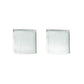 Bare Skin Square Stud Earrings (Brushed)