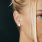 Bare Skin Square Stud Earrings (Brushed)
