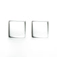 Bare Skin Square Stud Earrings (Polished)