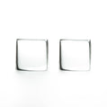 Bare Skin Square Stud Earrings (Polished)