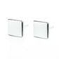 Bare Skin Square Stud Earrings (Polished)