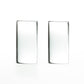 Bare Skin Rectangle Stud Earrings (Polished)