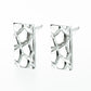 Crocodile Skin Rectangle Stud Earrings