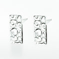 Leopard Skin Rectangle Stud Earrings
