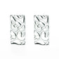 Leopard Skin Rectangle Stud Earrings