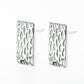 Shark Skin Rectangle Stud Earrings