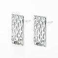 Shark Skin Rectangle Stud Earrings