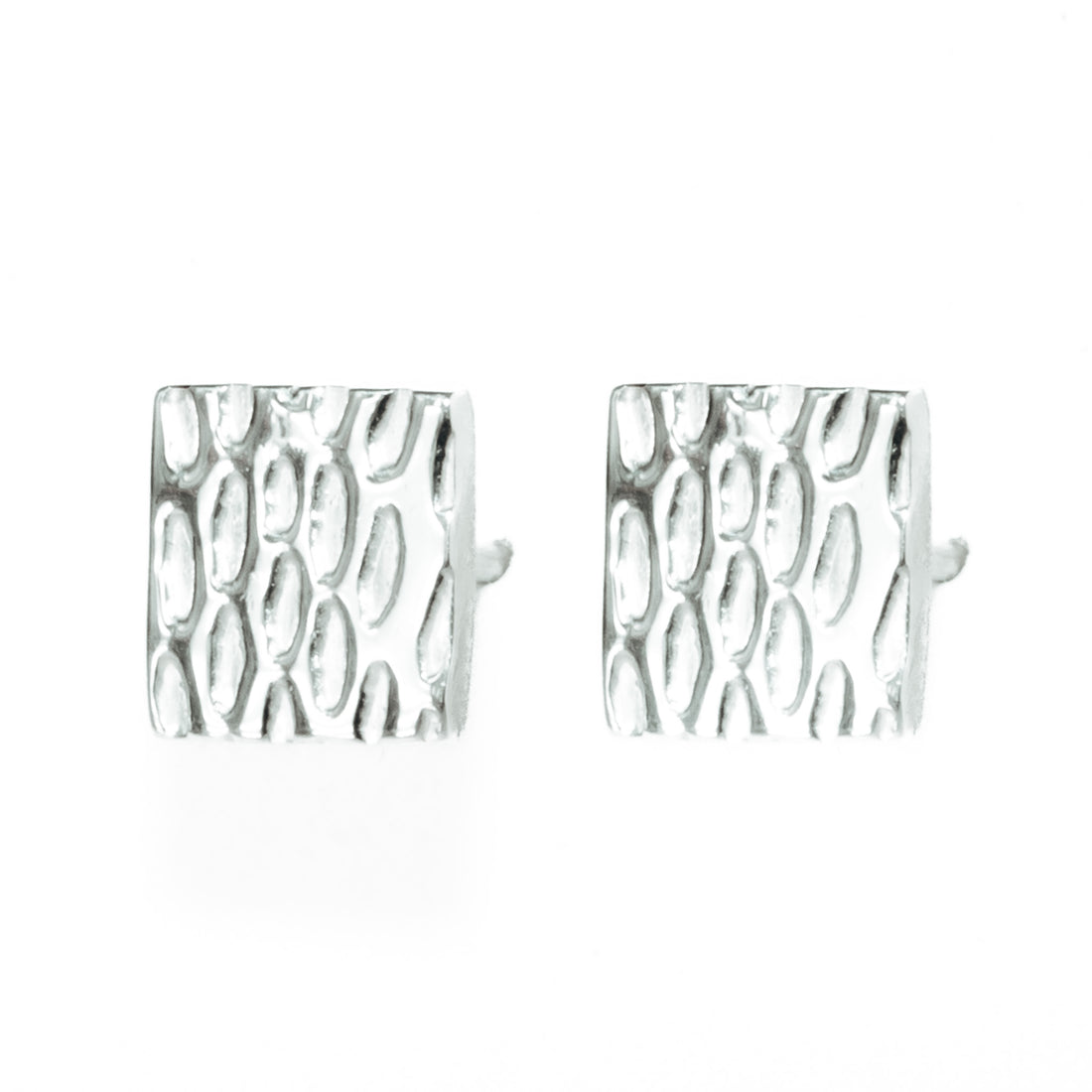 Shark Skin Square Stud Earrings