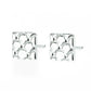 Snake Skin Square Stud Earrings