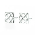 Snake Skin Square Stud Earrings